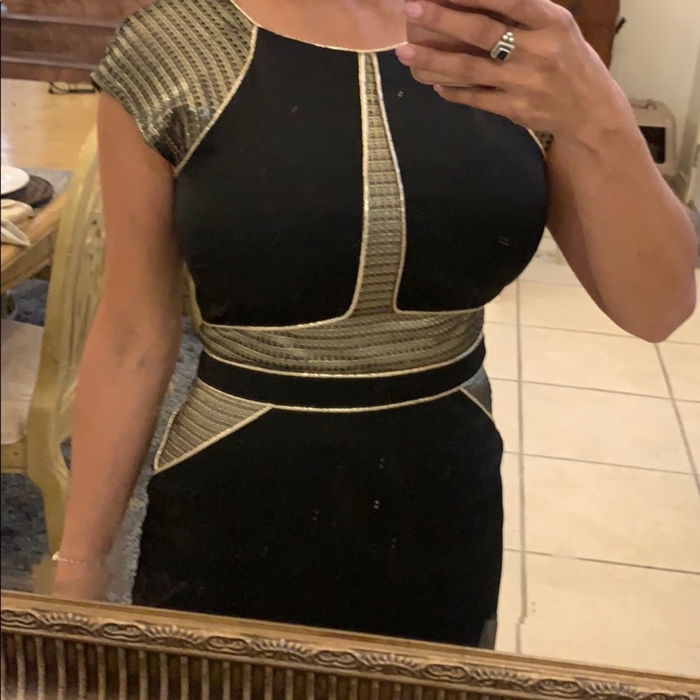 Unique black and gold dress